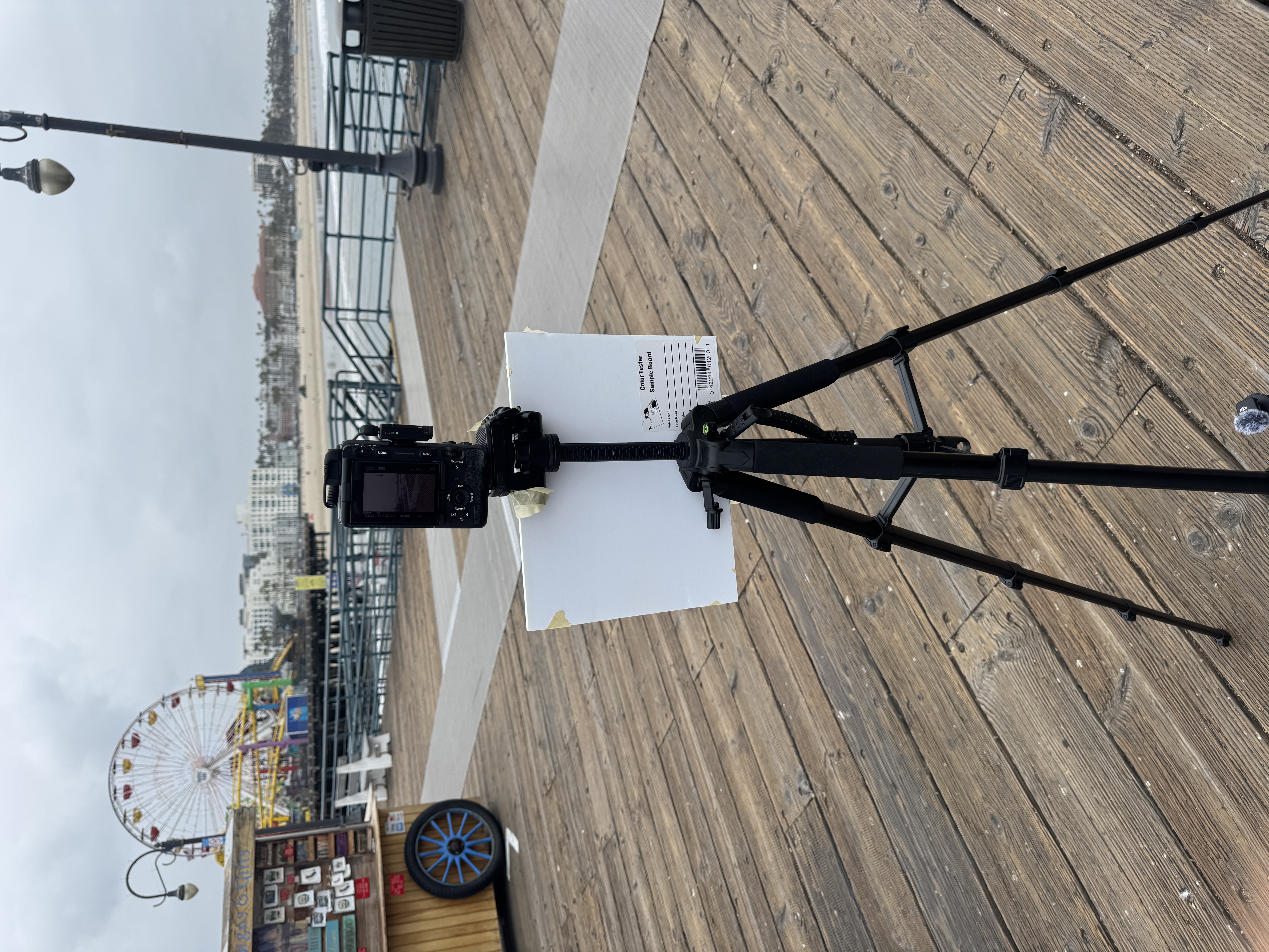 Setup at the Santa Monica Pier