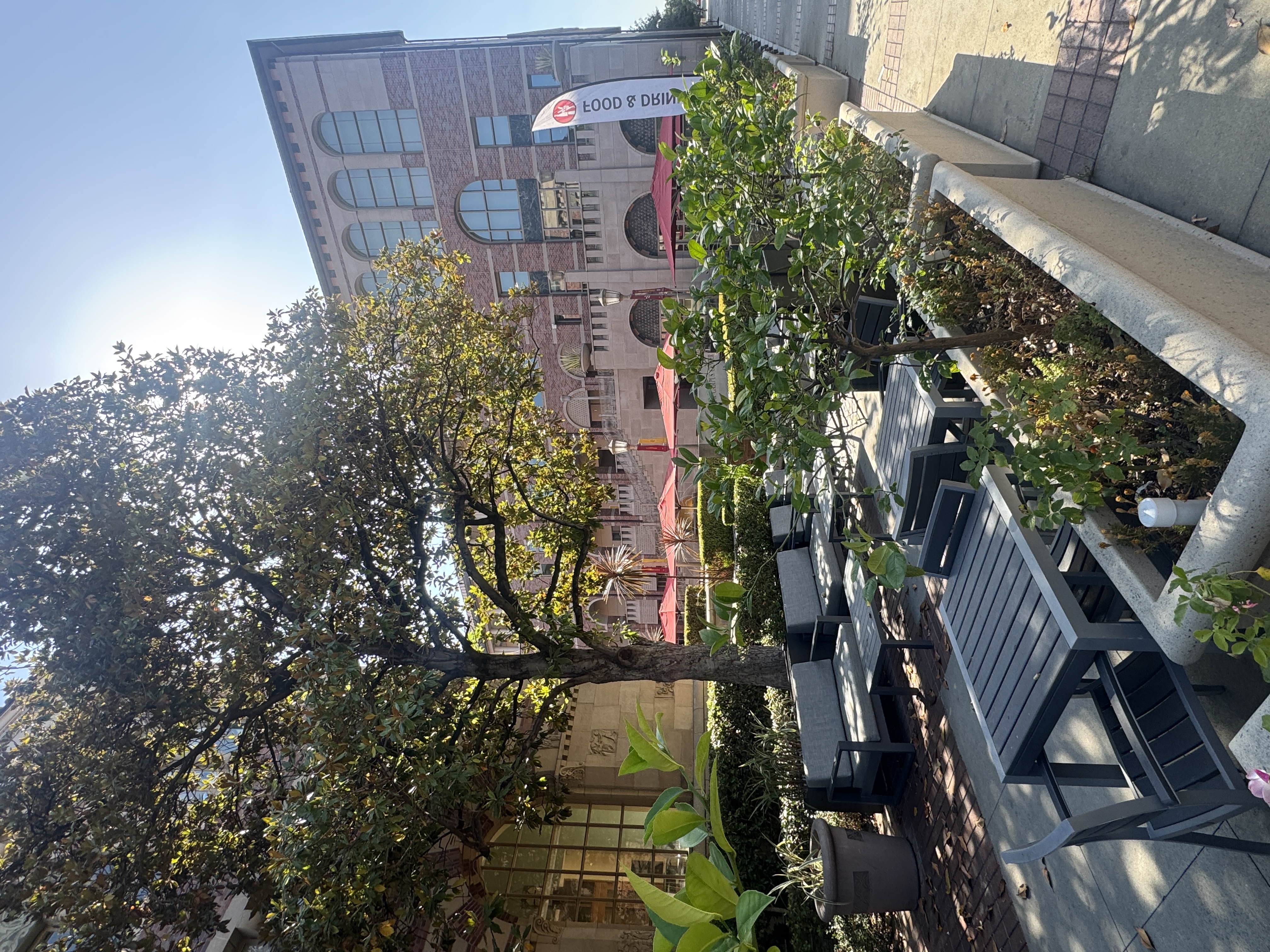 The area near USC's Ronald Tutor Campus Center where the conversation took place